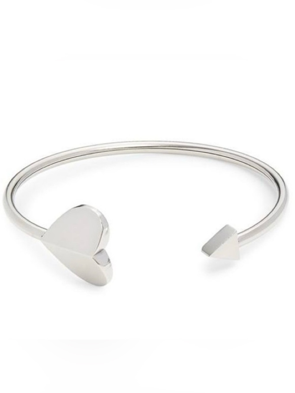 Kate Spade New York Silver Heart & Spade Cuff Bracelet NWOT
